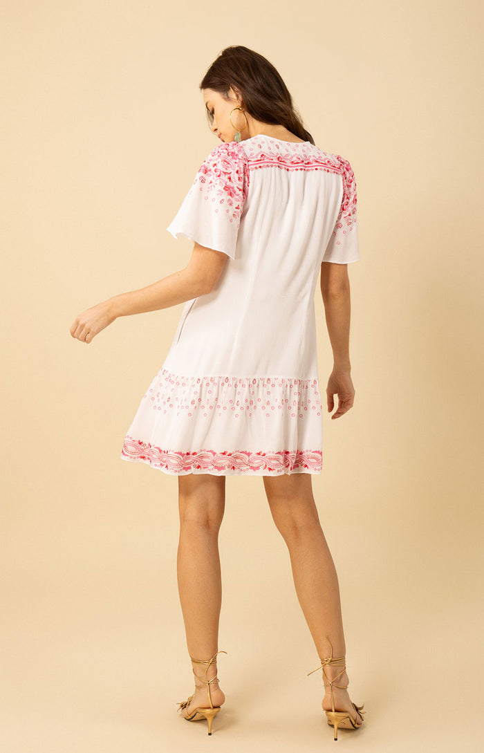 Hale Bob Ariana Embroidered Dress