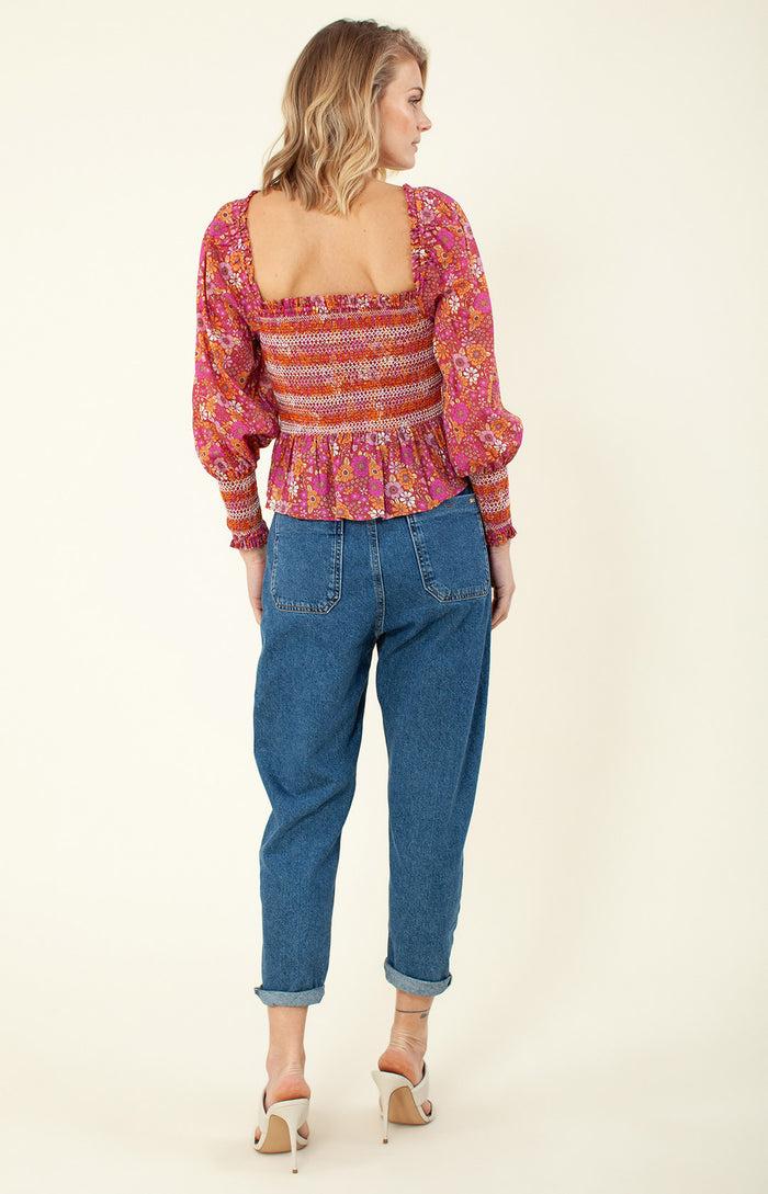 Hale Bob Arielle Smocked Top