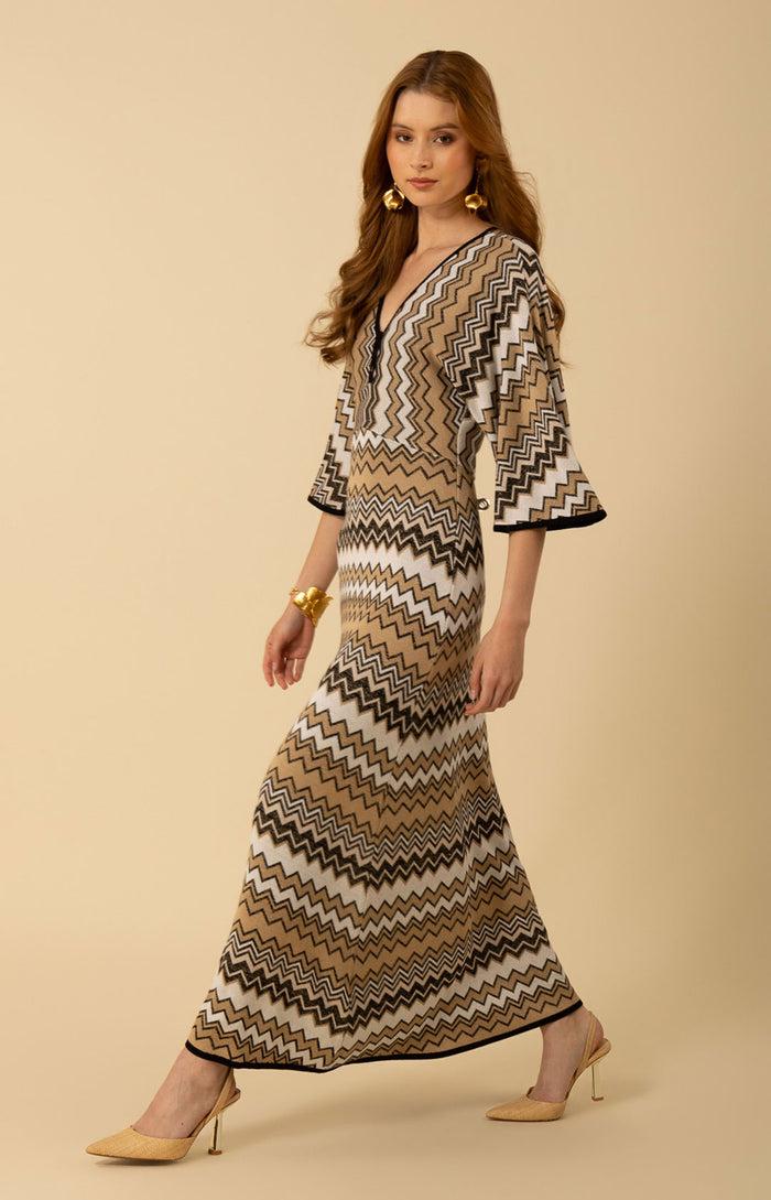 Hale Bob Ariya Lurex Maxi Dress