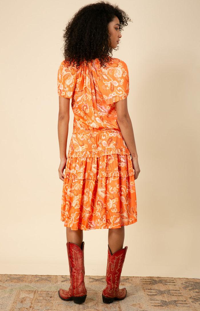 Hale Bob Ariyah Drop Waist Midi Dress