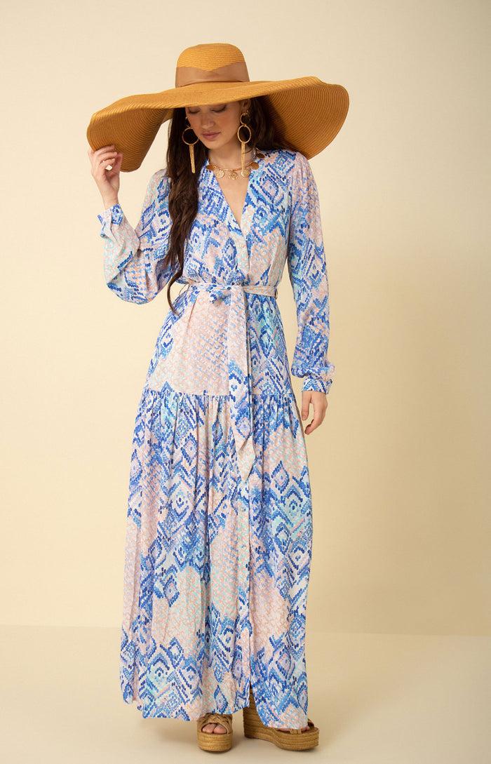 Hale Bob Arya Button Down Maxi Dress