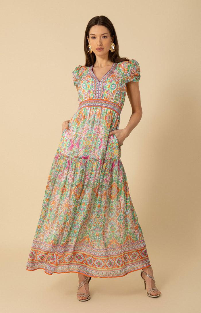 hale bob Aubrey Chiffon Maxi Dress