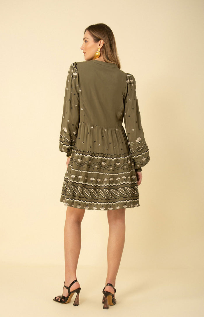 Hale Bob Audrey Embroidered Dress