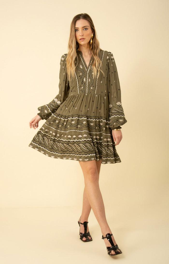 hale bob Audrey Embroidered Dress