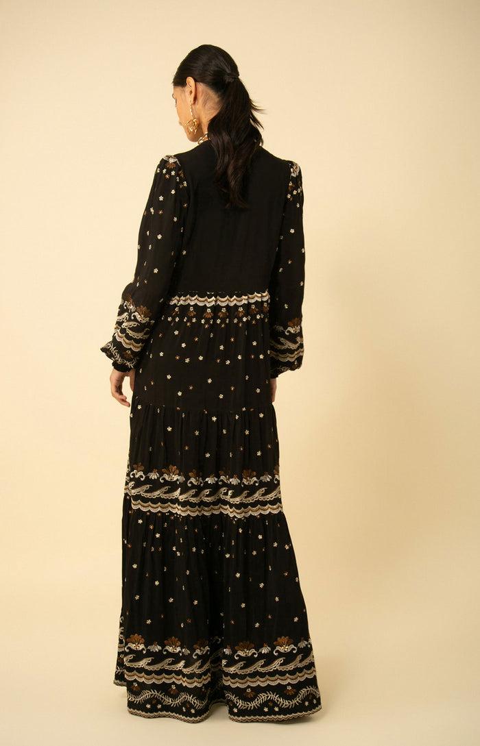 Hale Bob Audrey Embroidered Maxi Dress