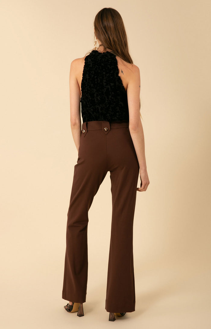 Hale Bob Aya Button Trim Ponte Pant