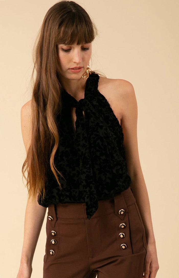 Hale Bob Aya Button Trim Ponte Pant