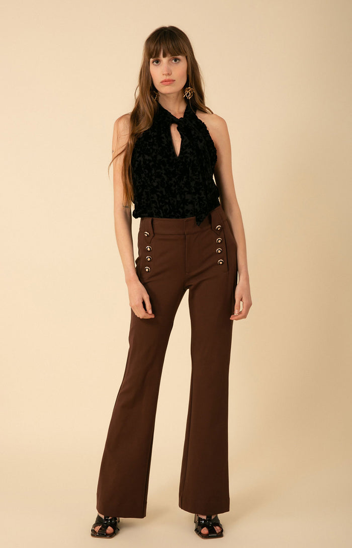 hale bob Aya Button Trim Ponte Pant