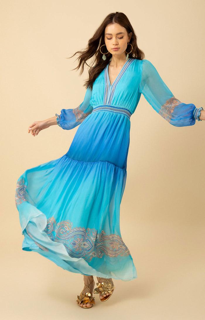 Hale Bob Ayla Chiffon Maxi Dress