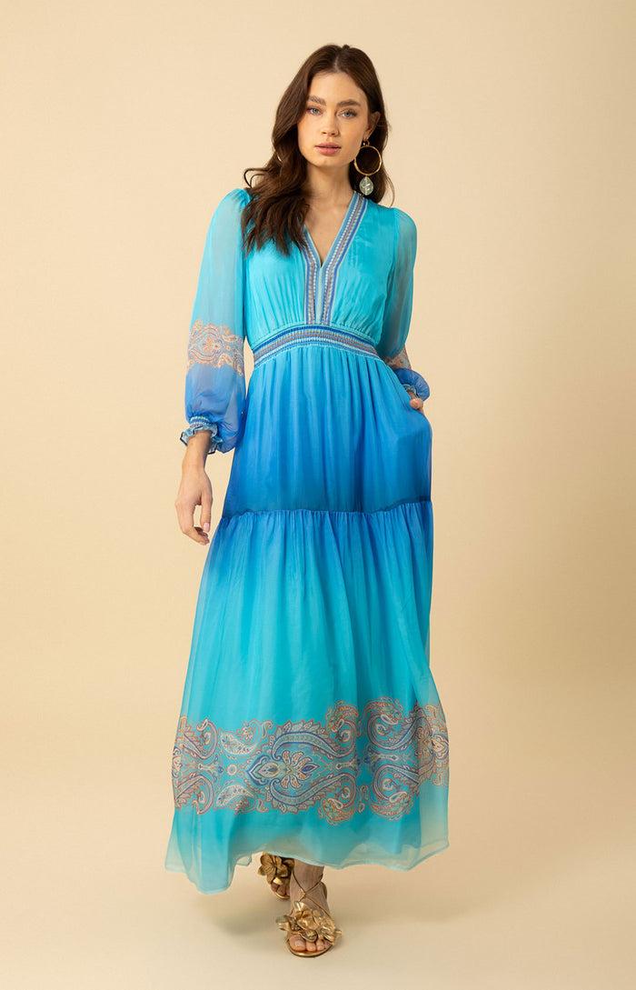 hale bob Ayla Chiffon Maxi Dress