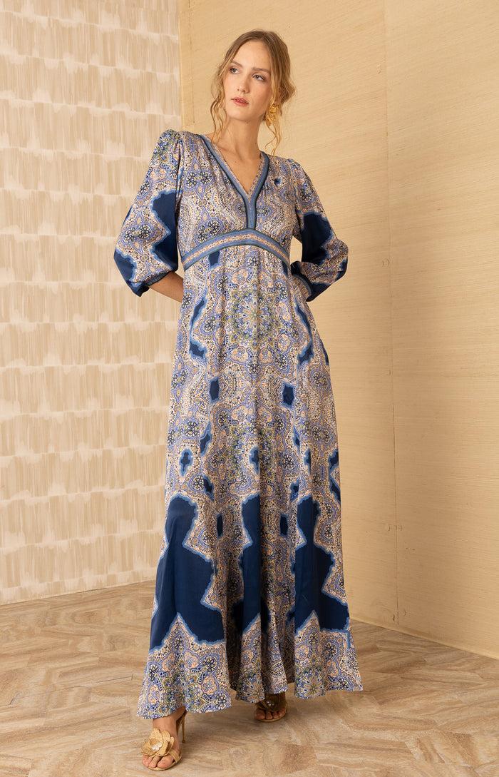 Hale Bob Belen Satin Maxi Dress