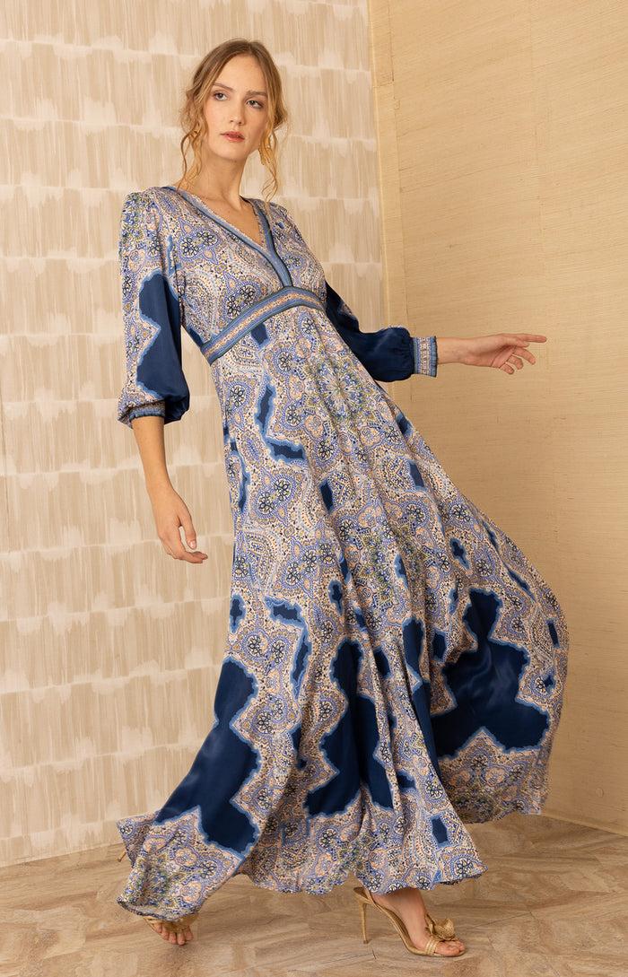 hale bob Belen Satin Maxi Dress