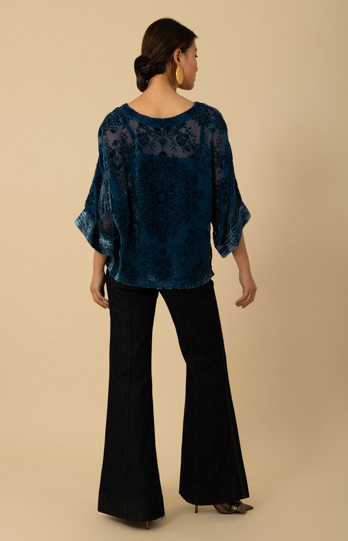 Hale Bob Briar Velvet Burnout Solid Top