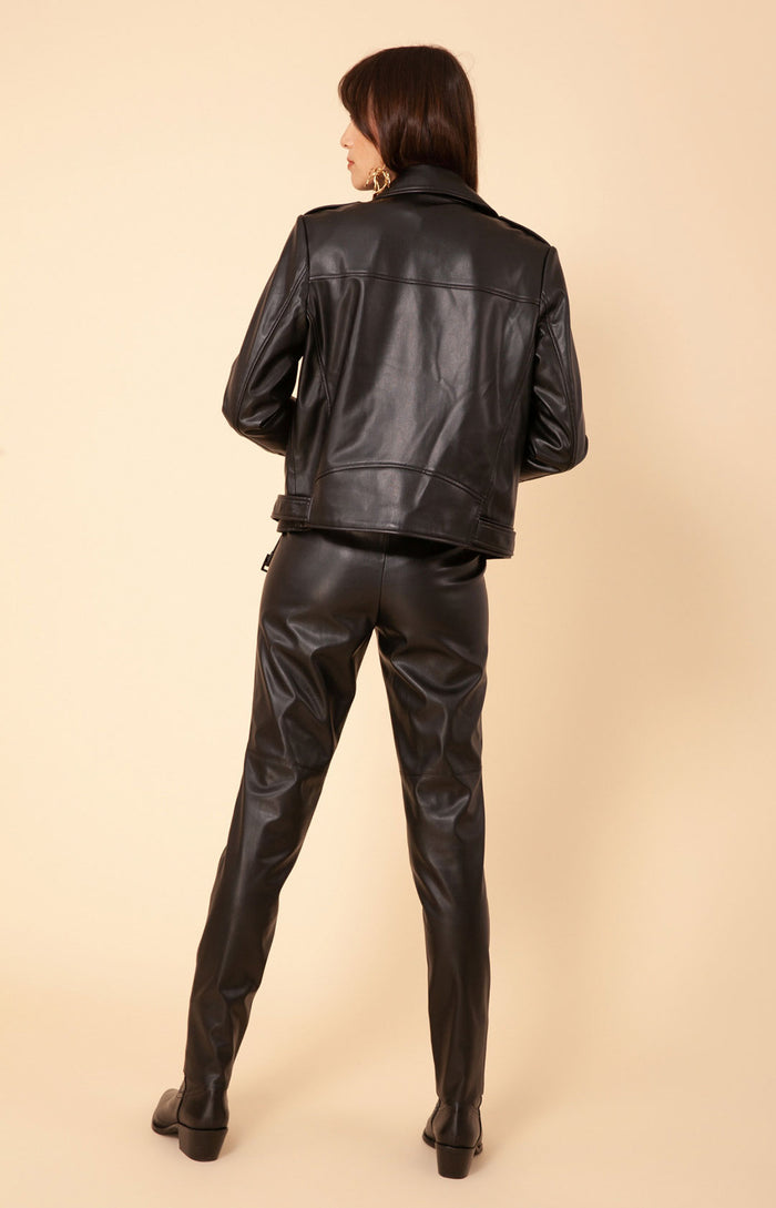 Hale Bob Cameo Stretch Faux Leather Jacket