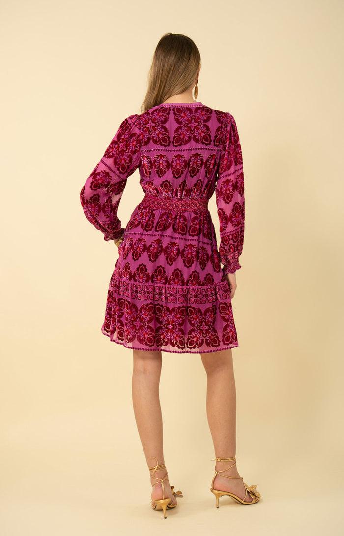 Hale Bob Camila Velvet Burnout Dress