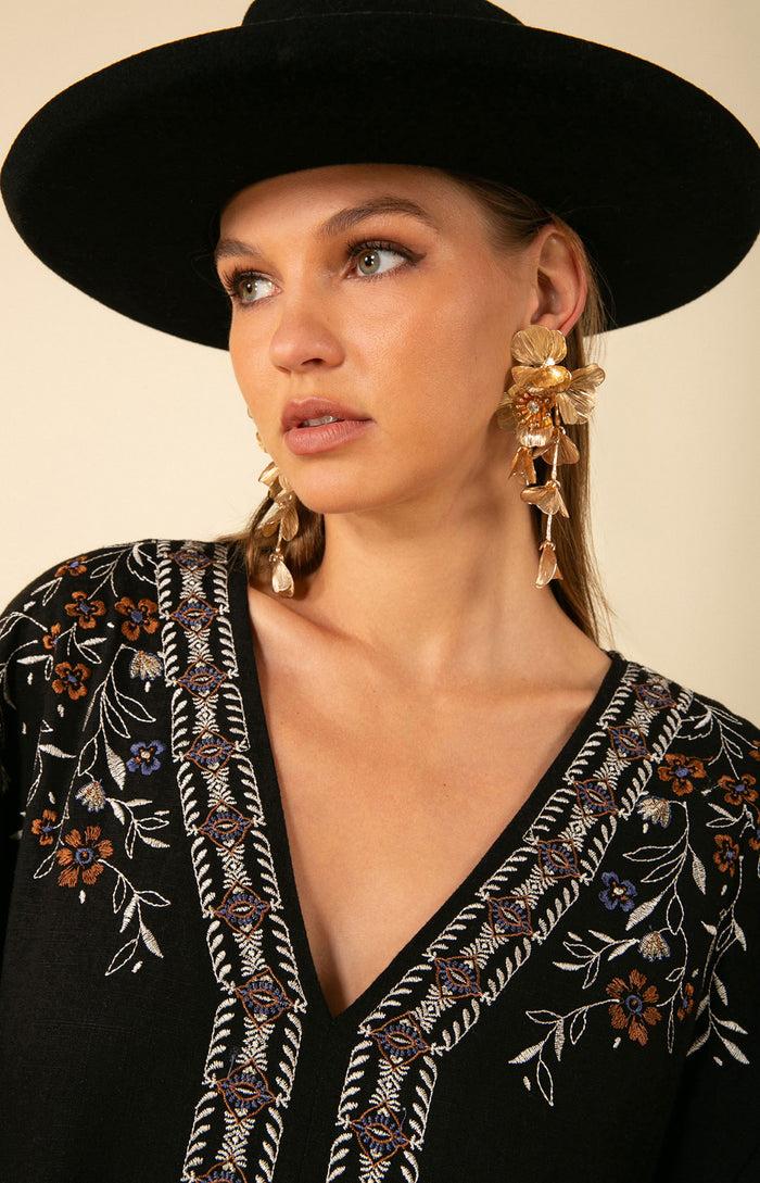 Hale Bob Camryn Embroidered Oversized Dress