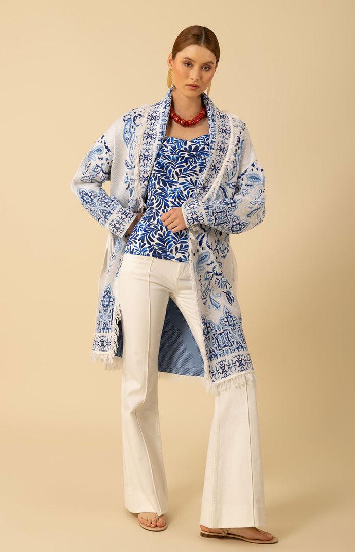 Hale Bob Capri Midi Jacquard Sweater