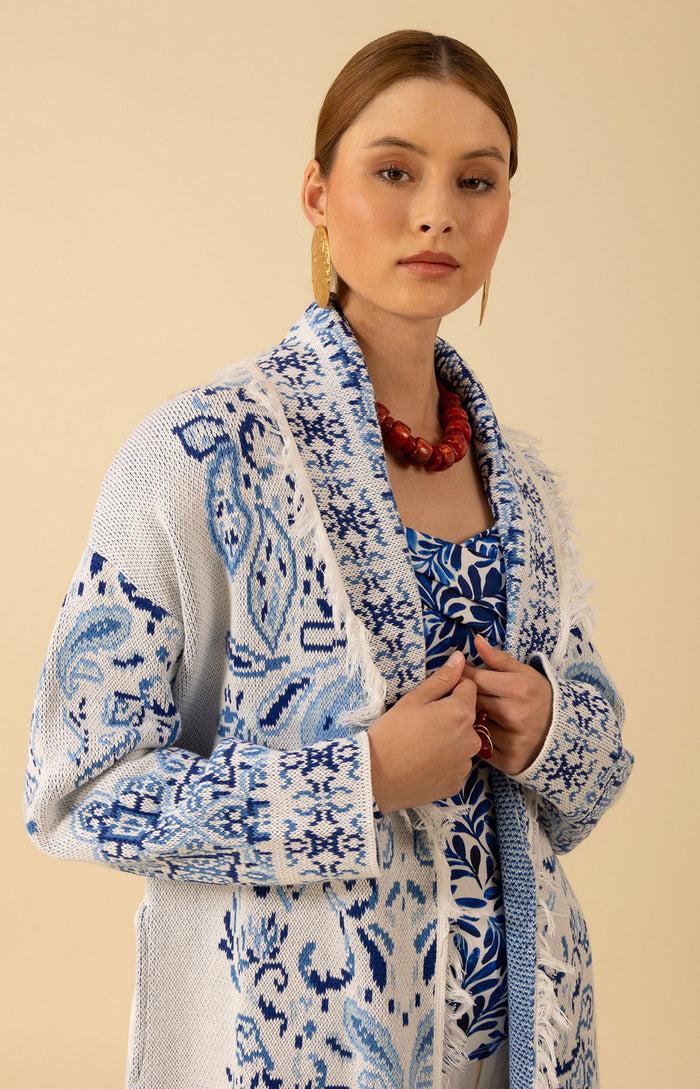 Hale Bob Capri Midi Jacquard Sweater