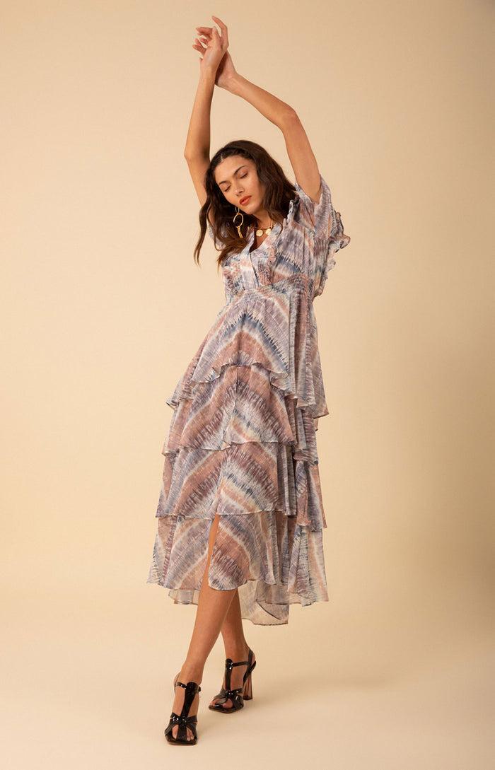 Hale Bob Caroline Chiffon Dress