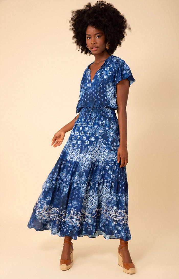 hale bob Catalina Tiered Maxi Skirt