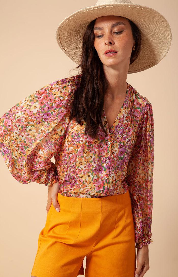 Hale Bob Catey Chiffon Top