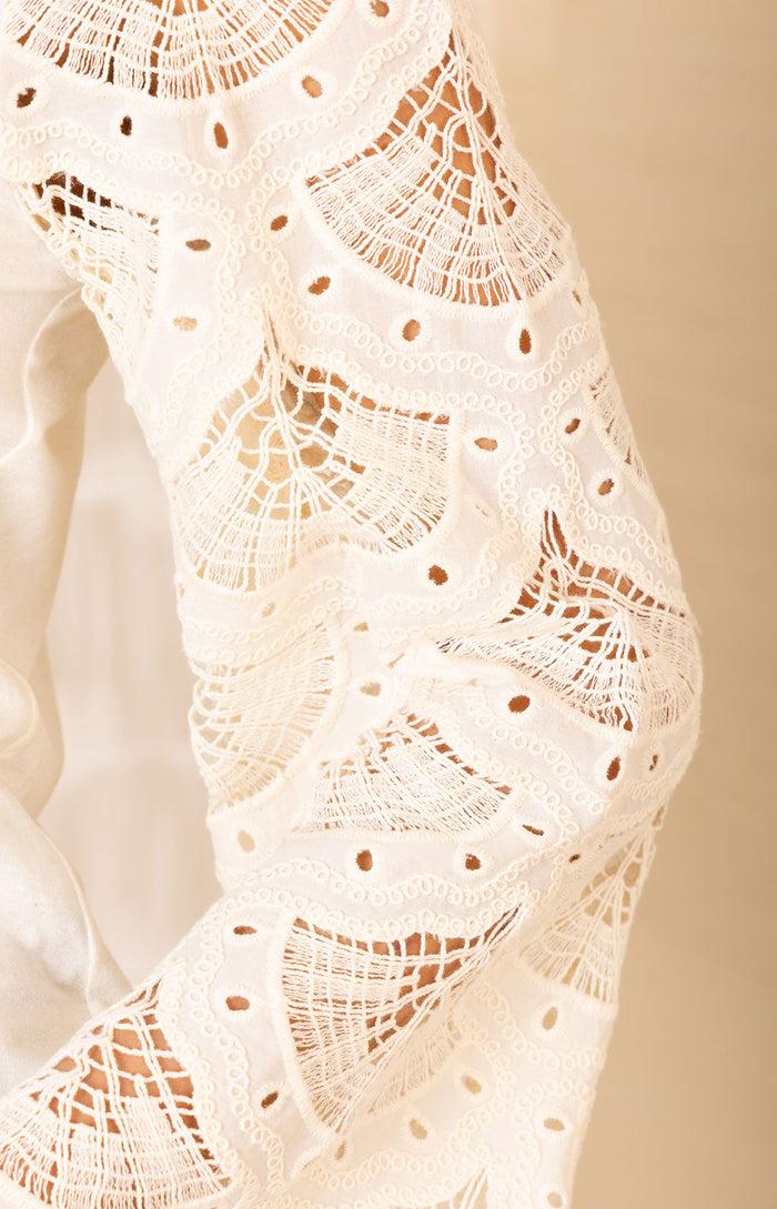 Hale Bob Cecelia Crochet Trim Top