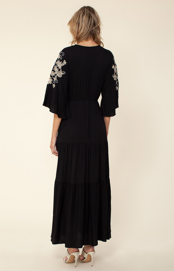 Hale Bob Cecilia Embroidered Maxi Dress