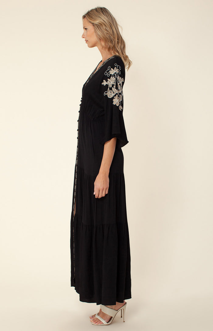 Hale Bob Cecilia Embroidered Maxi Dress