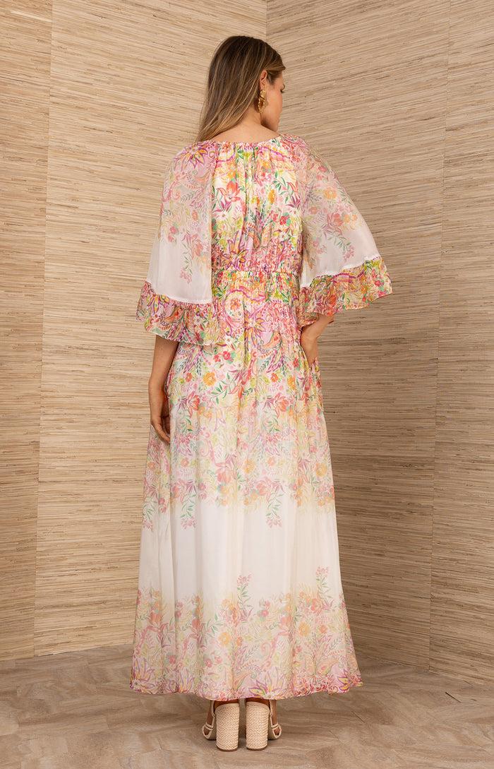 Hale Bob Celia Chiffon Maxi Dress