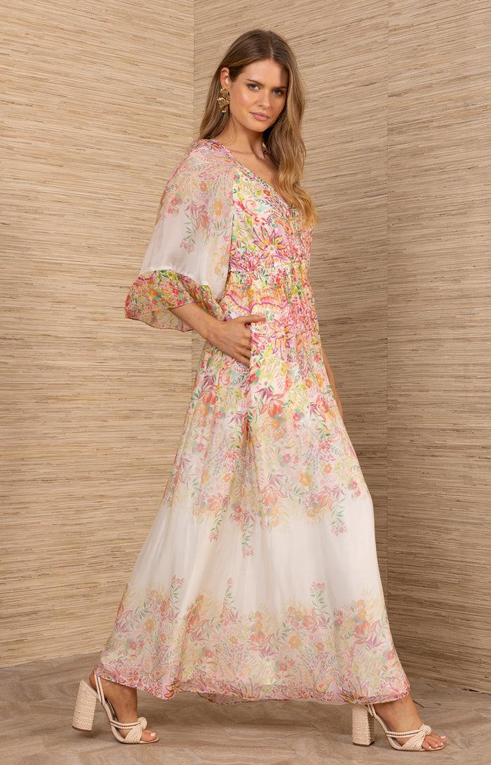 hale bob Celia Chiffon Maxi Dress