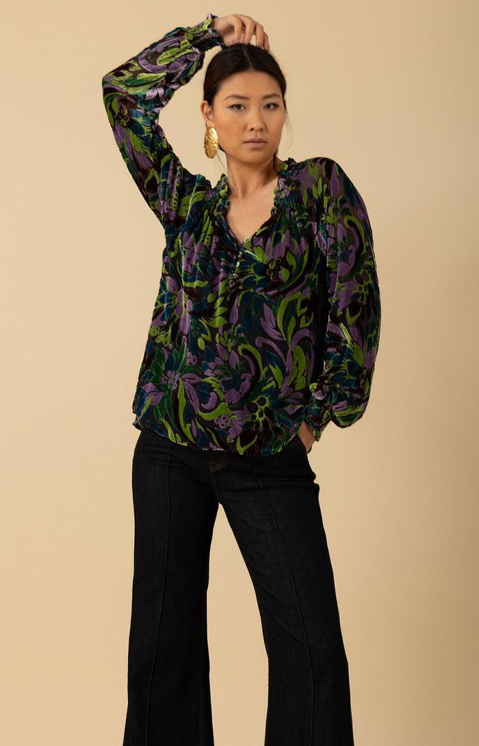 Hale Bob Charleigh Velvet Burnout Top
