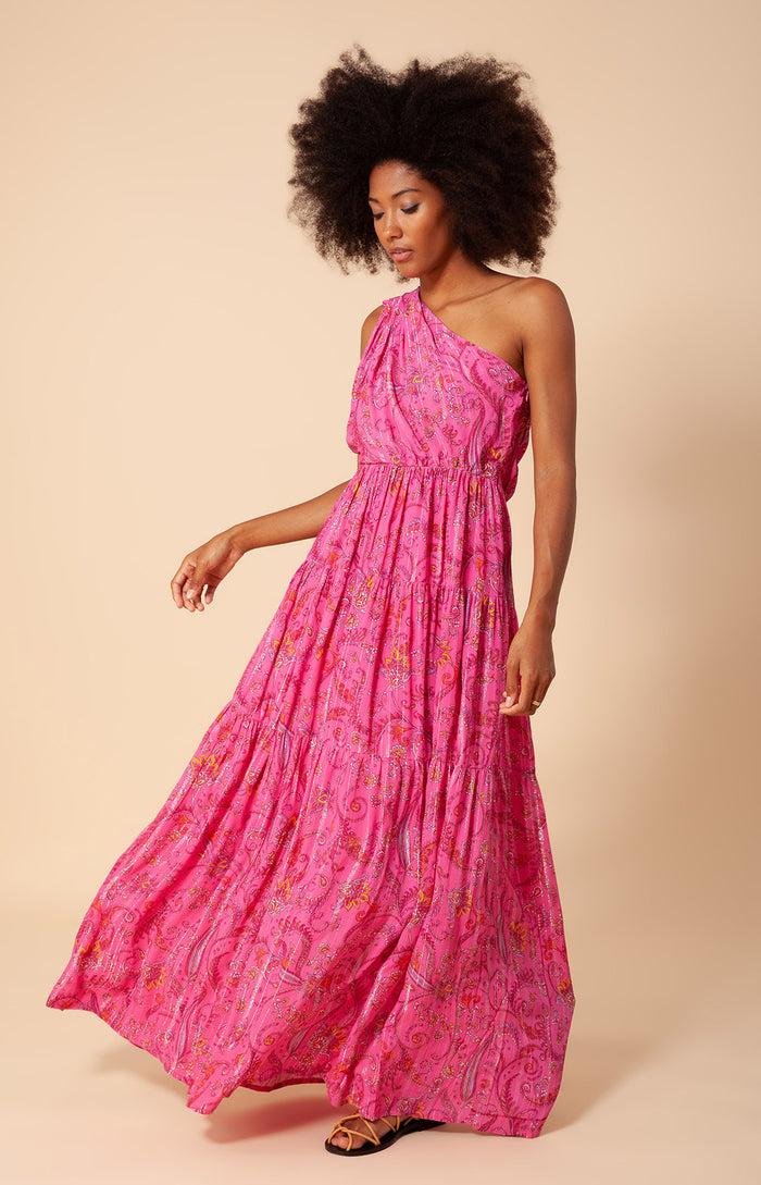 hale bob Charlize One Shoulder Maxi Dress