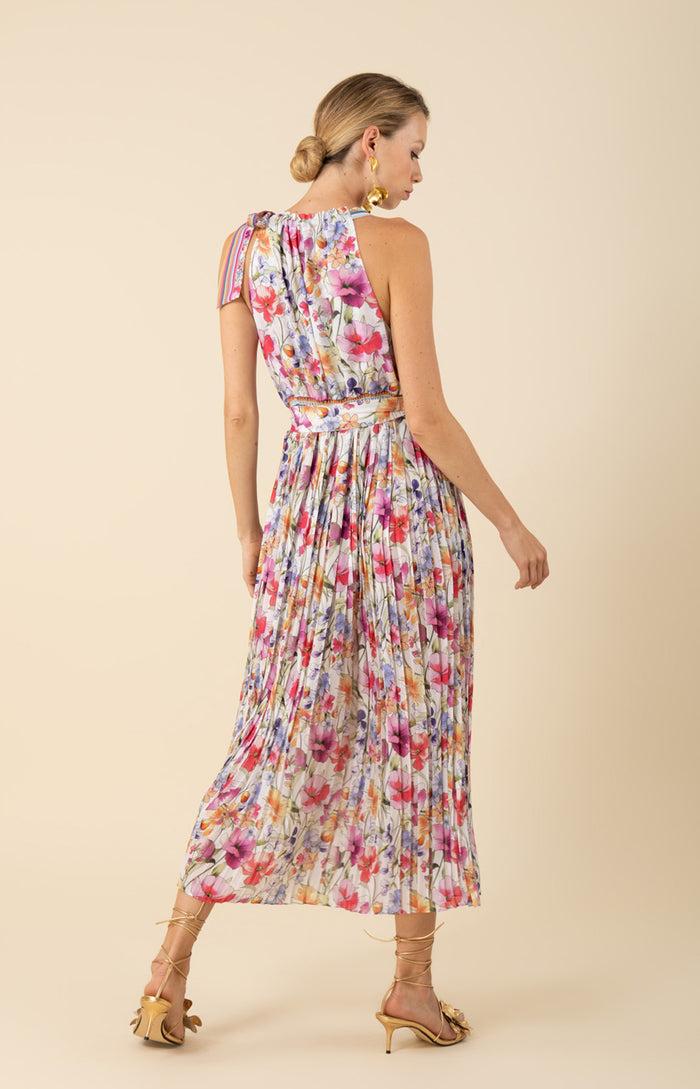 Hale Bob Chelsea Chiffon Pleated Dress