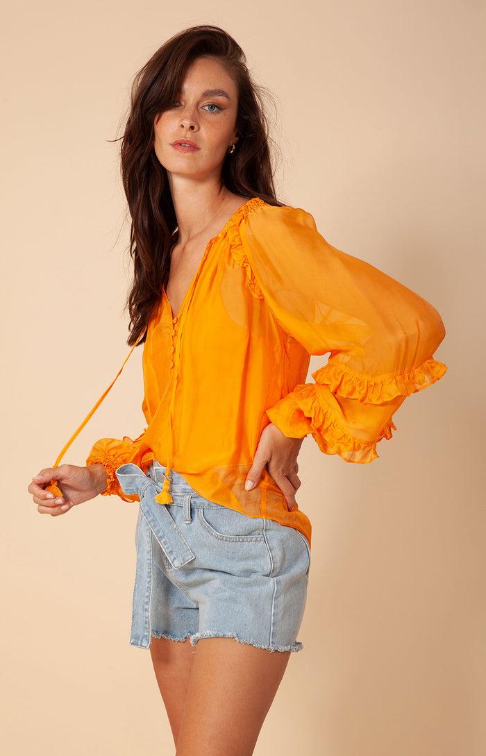 hale bob Ciel Solid Chiffon Top