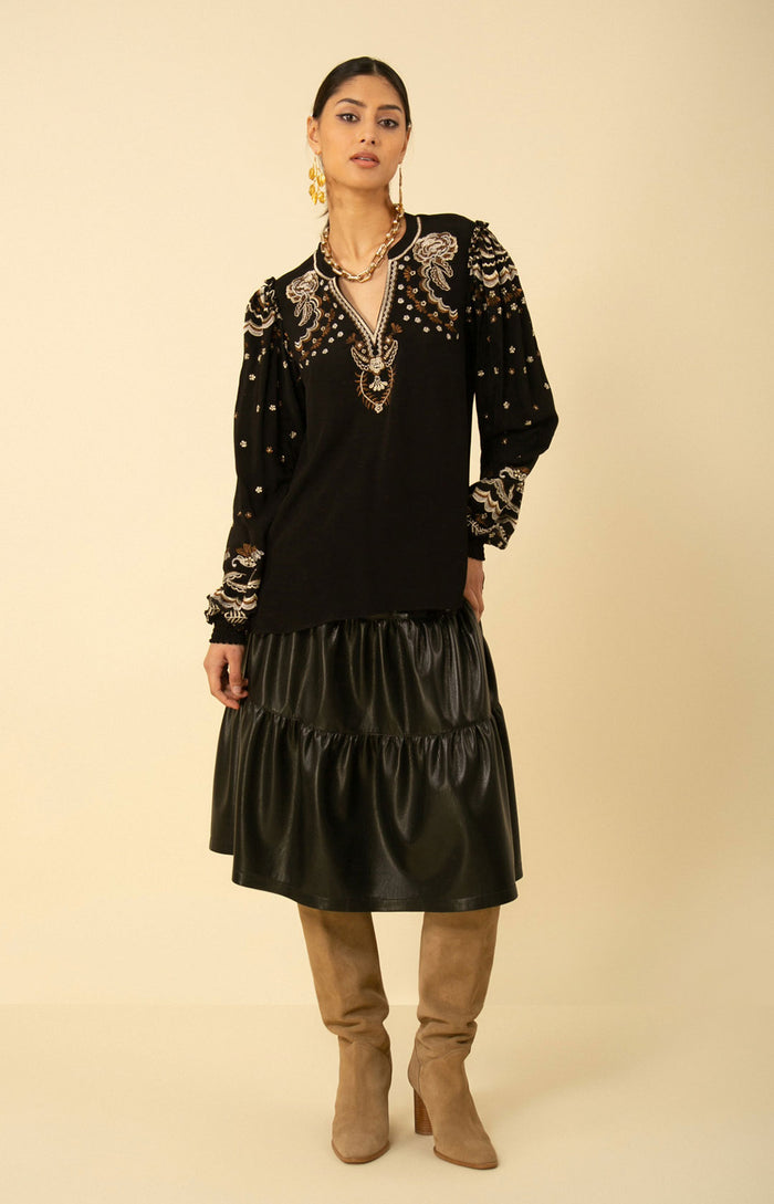 Hale Bob Claire Embroidered Top