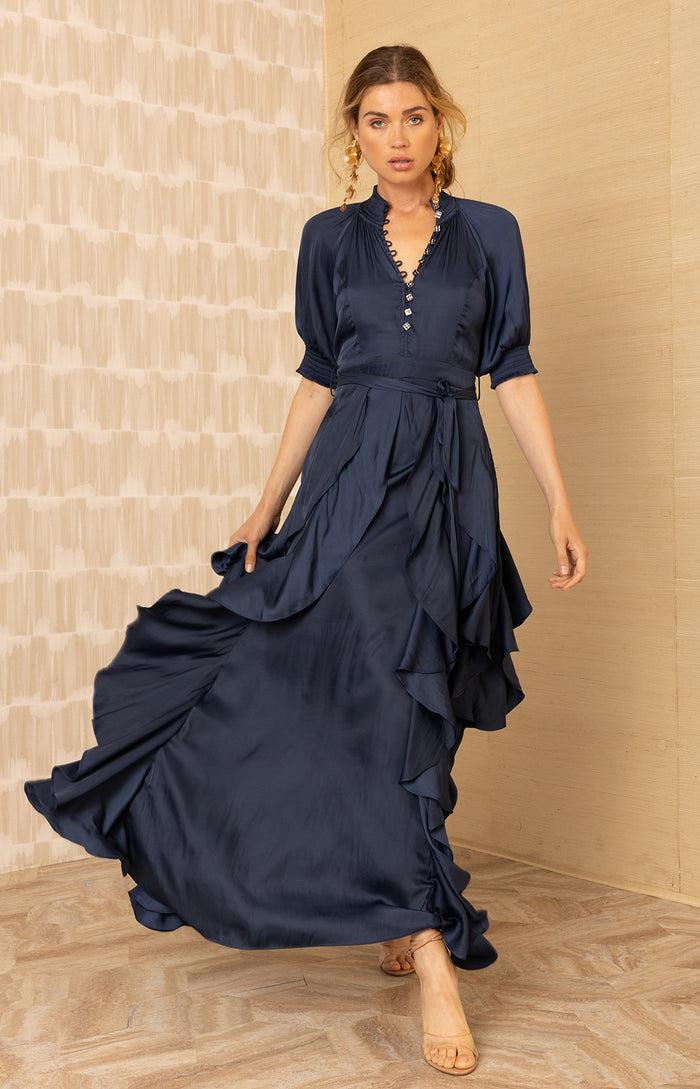 hale bob Clare Solid Maxi Dress