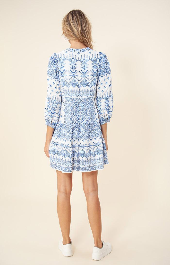Hale Bob Clary Embroidered Dress
