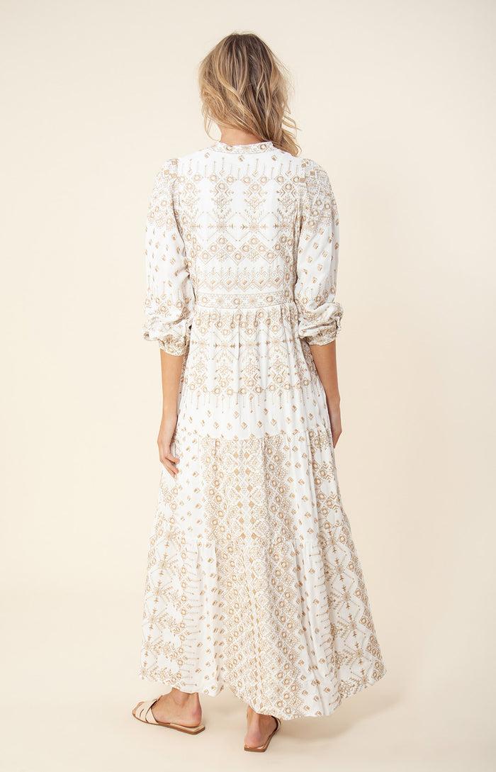 Hale Bob Clary Embroidered Maxi Dress