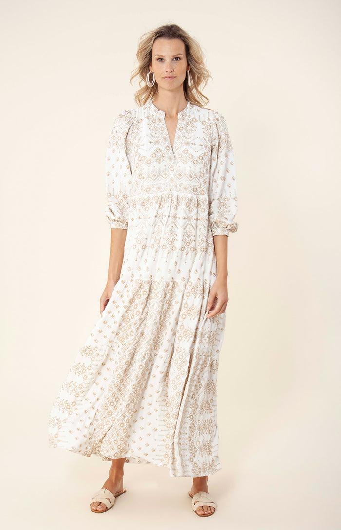 hale bob Clary Embroidered Maxi Dress