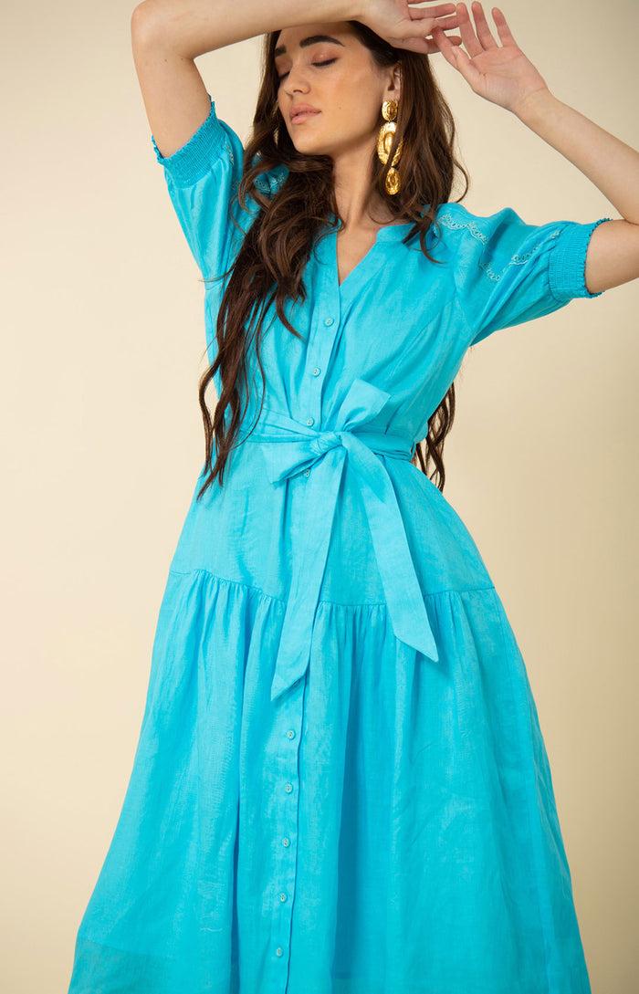 hale bob Colette Solid Linen Dress