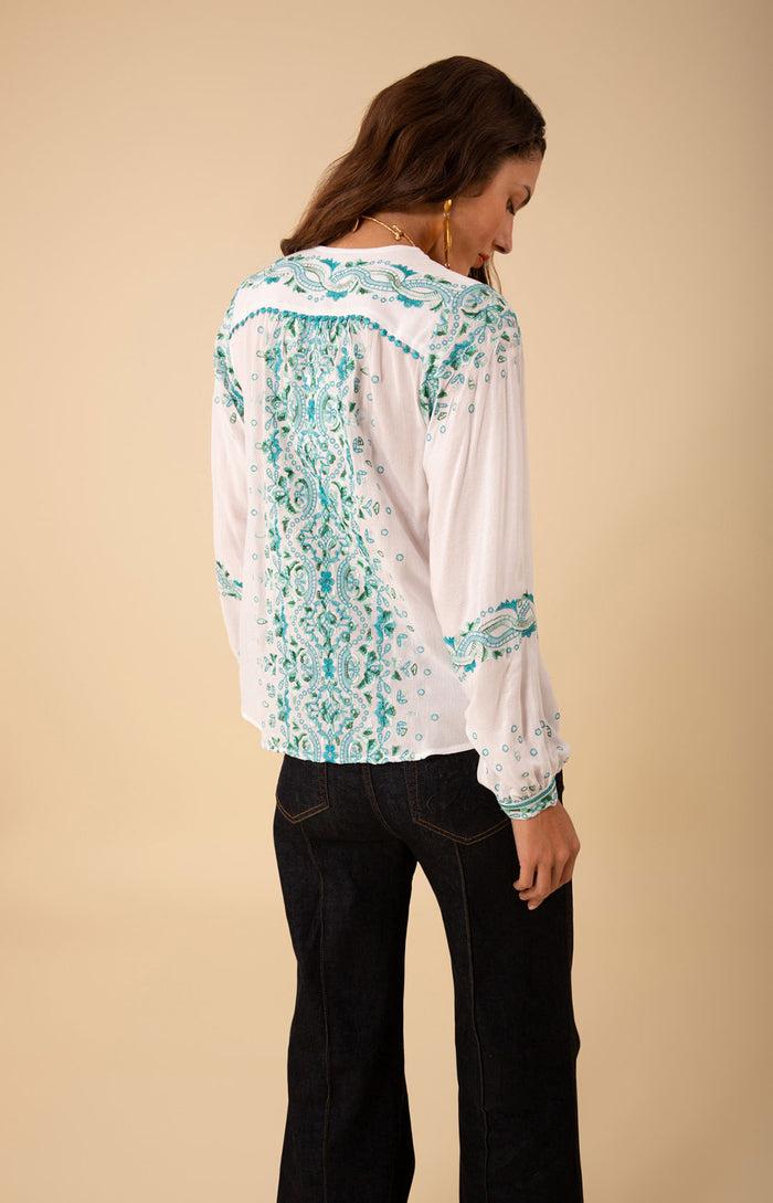 Hale Bob Cora Embroidered Top