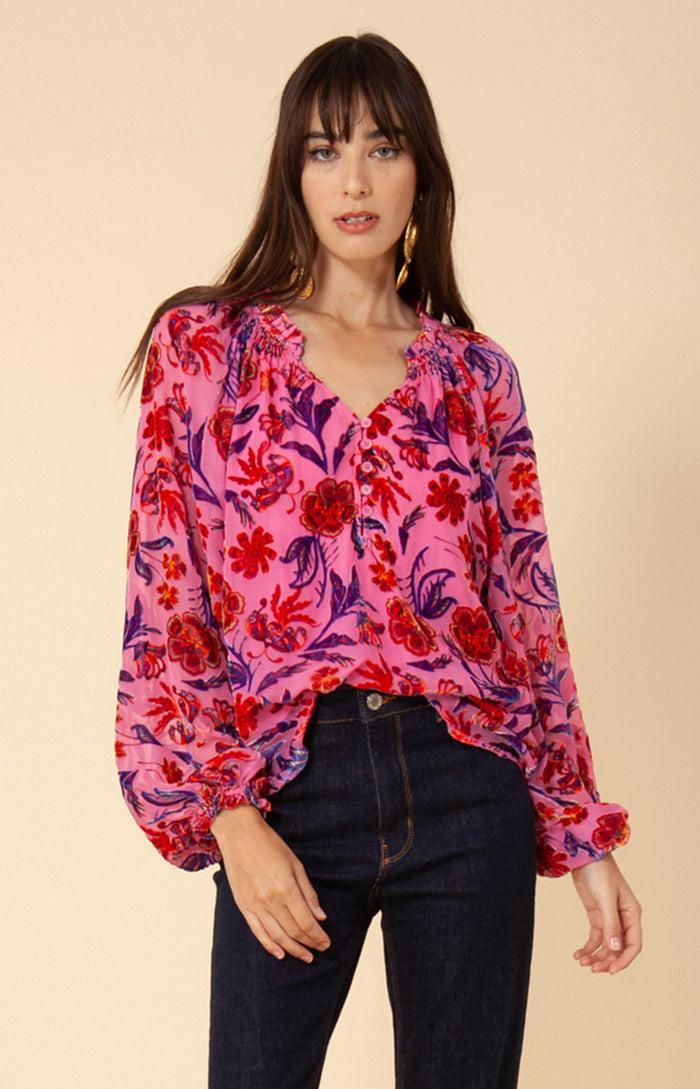 Hale Bob Cordelia Velvet Burnout Top