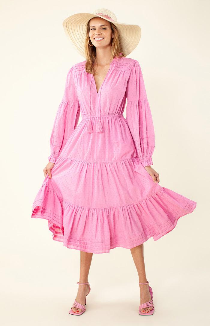 Hale Bob Danae Solid Midi Dress