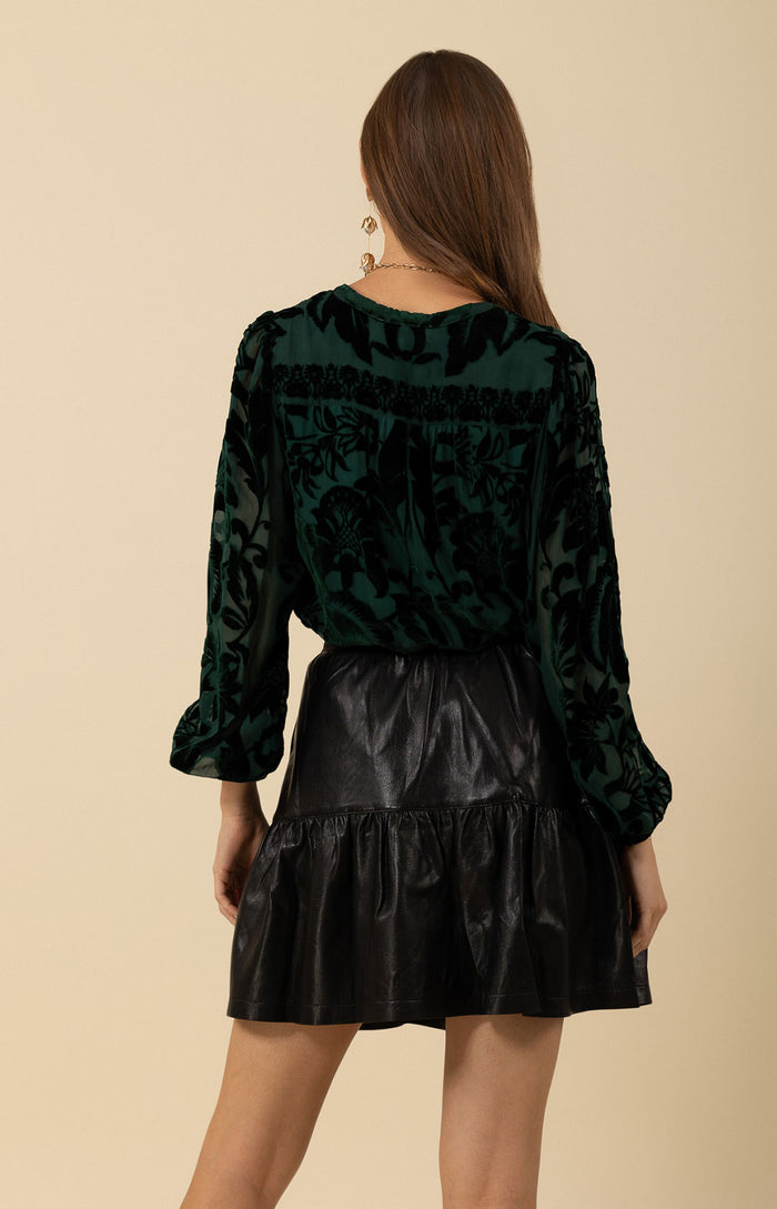 Hale Bob Danielle Velvet Burnout Solid Top