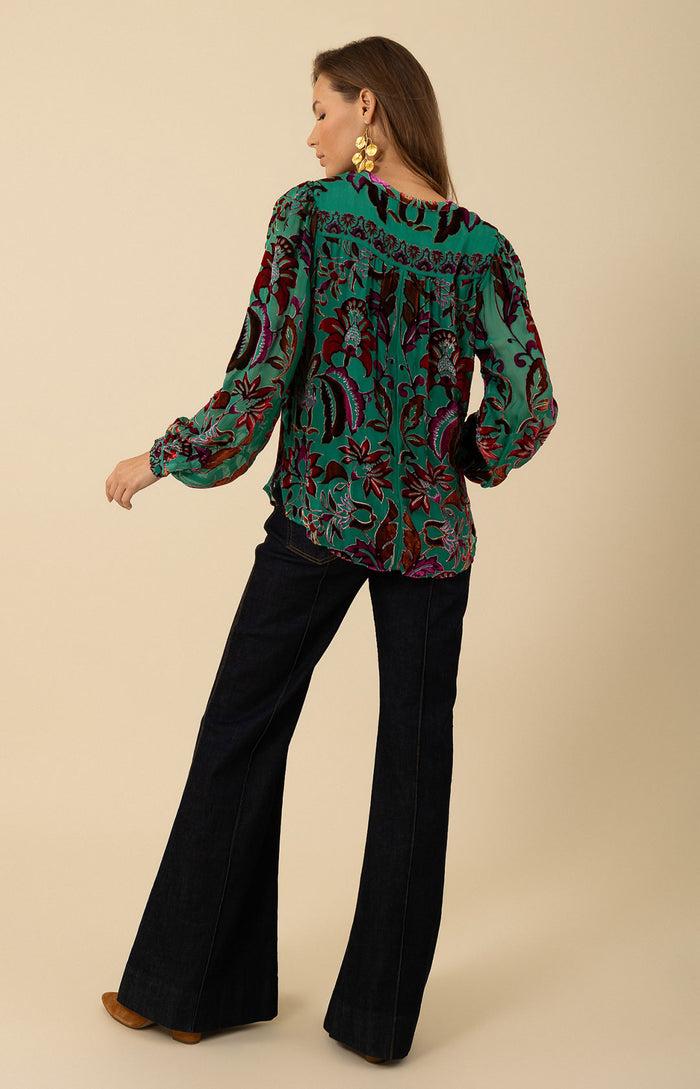 Hale Bob Danielle Velvet Burnout Top