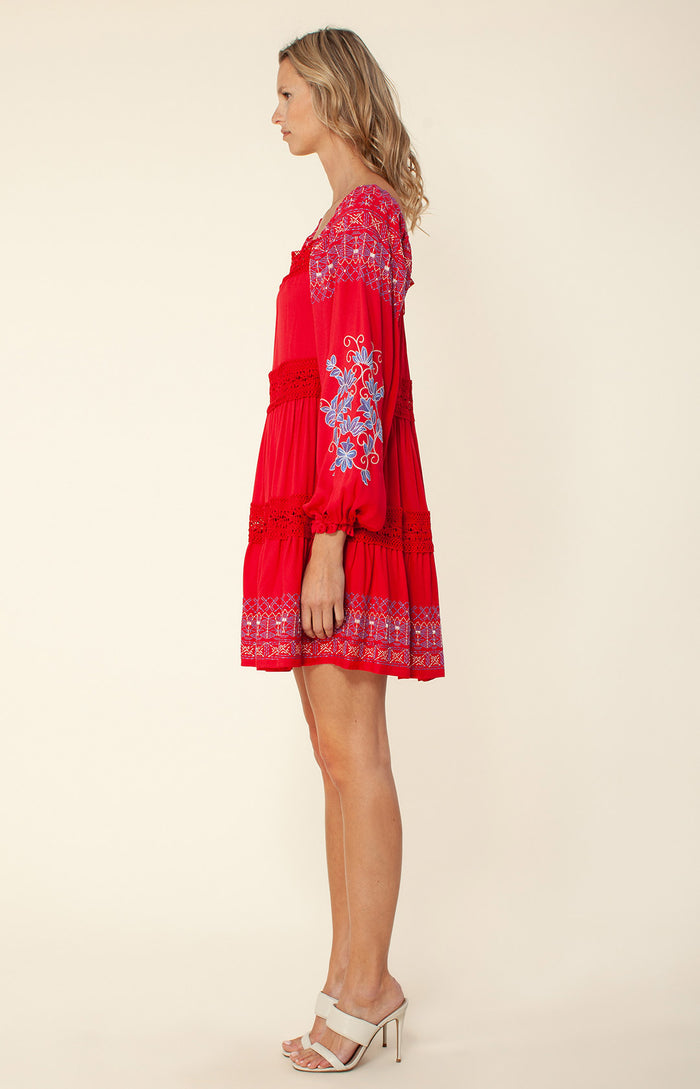 Hale Bob Darby Embroidered Dress