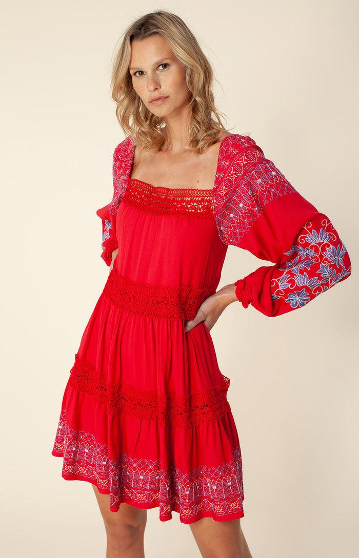 hale bob Darby Embroidered Dress