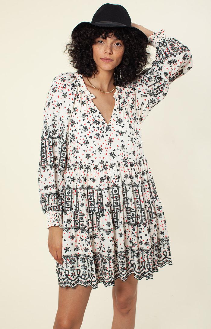 hale bob Darrin Embroidered Dress