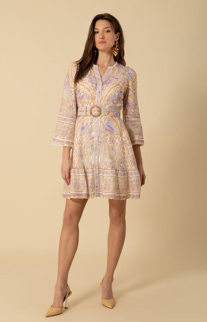 Hale Bob Davina Linen Short Dress