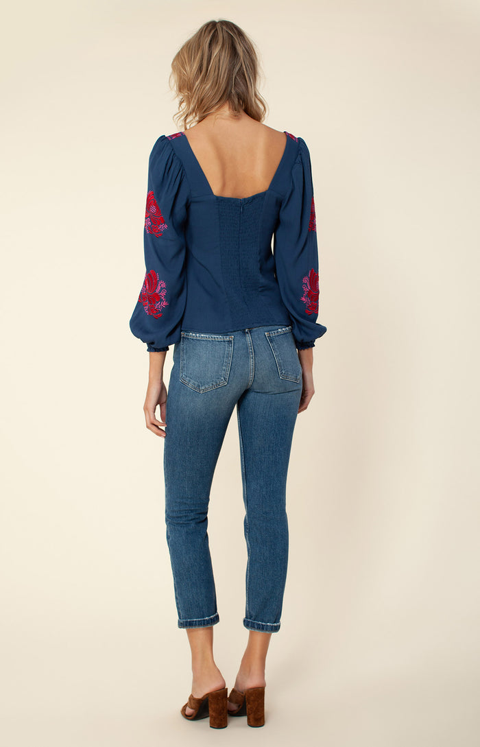 Hale Bob Deandra Embroidered Top